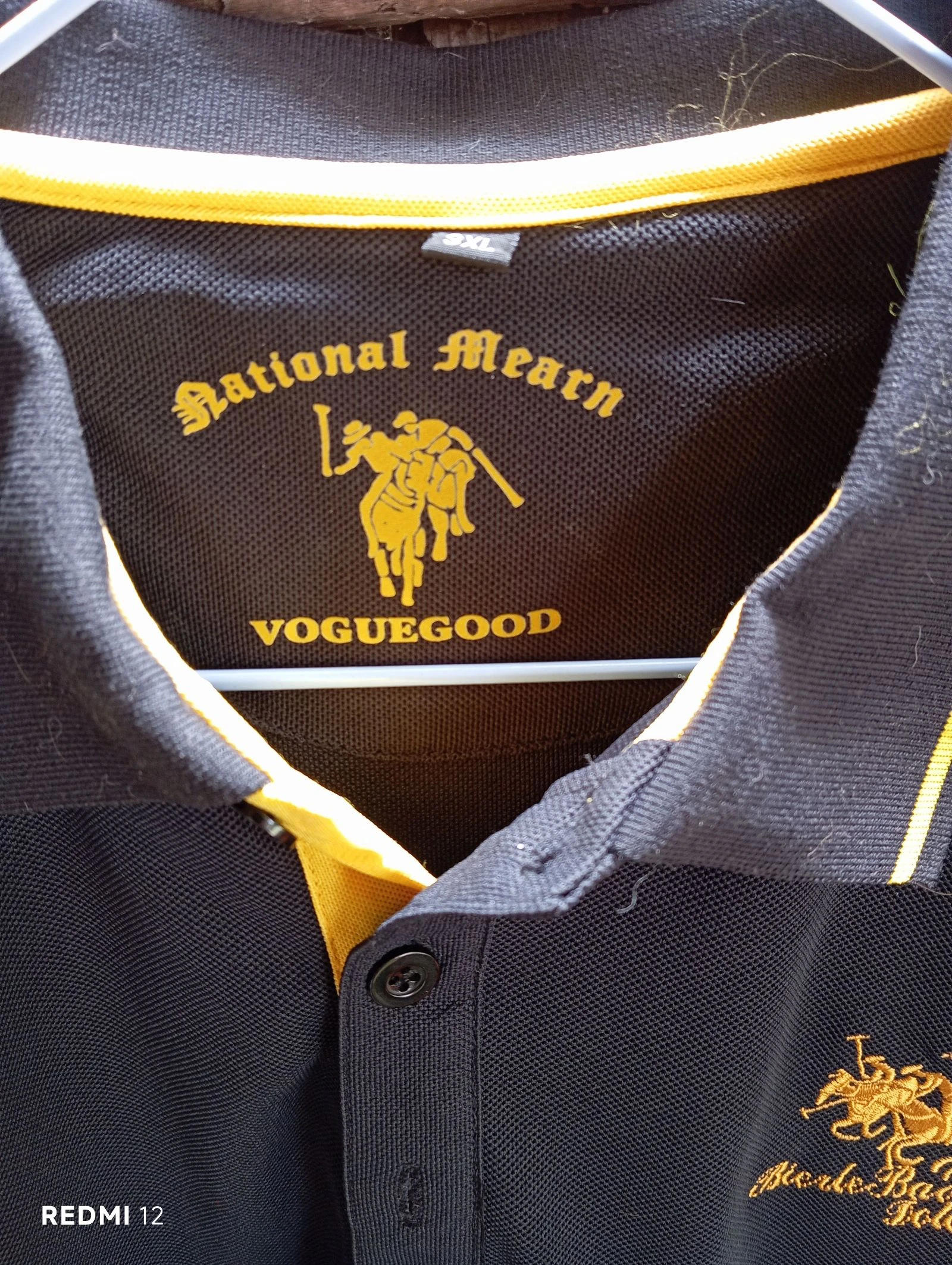 Lot of 2 men's polo shirts (Navy Blue and Black) 3XL (Equivalent to L/XL) – photo 5